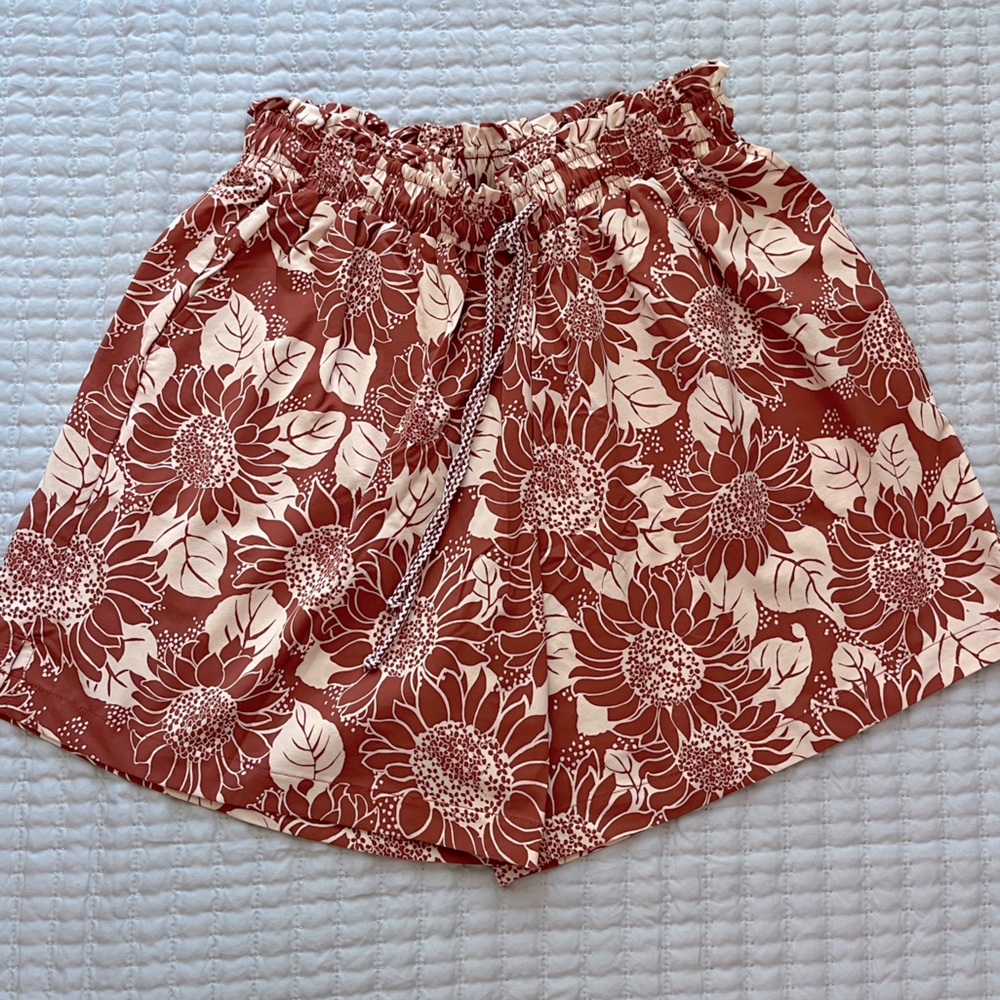 Madewell Second Wave Board Shorts in Sunflower Season NWOT